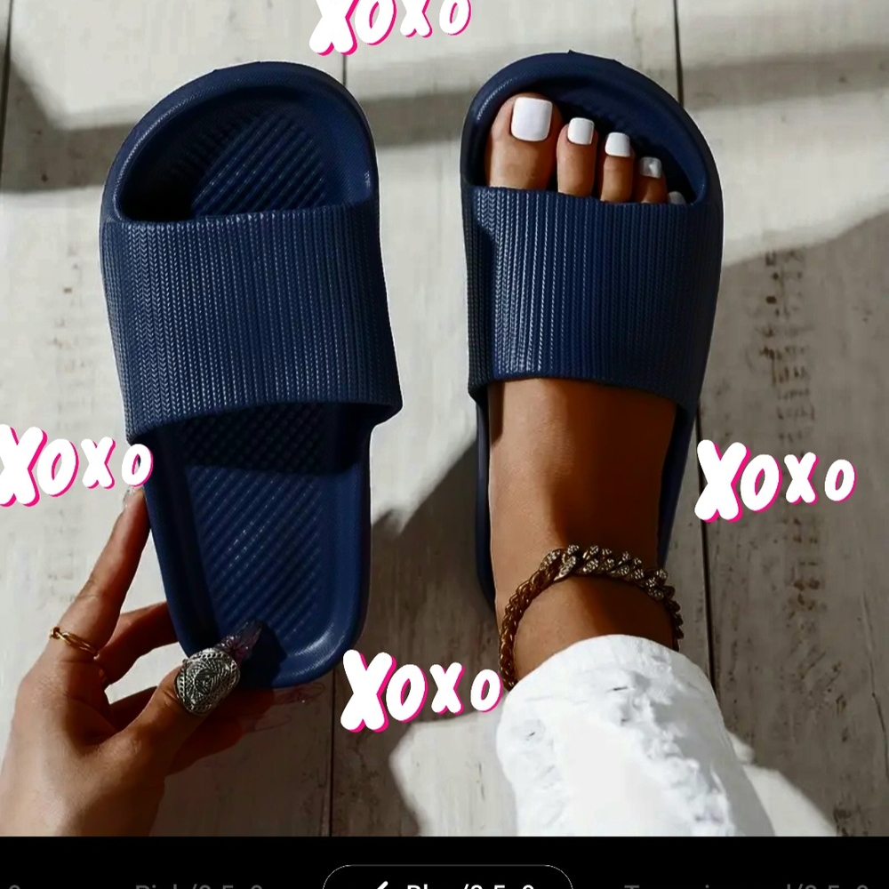 Xoxo Women's Blue Slides/Sandals. Not For Sell But Can Ask.💫🌄🌻